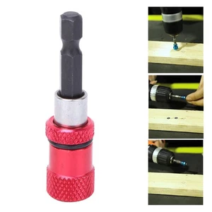 Porta punte cacciavite acciaio inox rosso 1/4 di pollice sgancio rapido magnetico - Foto 1 di 11
