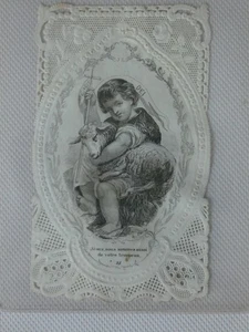 image pieuse canivet dentelle jesus nous aussi de votre troupeau - Imagen 1 de 1