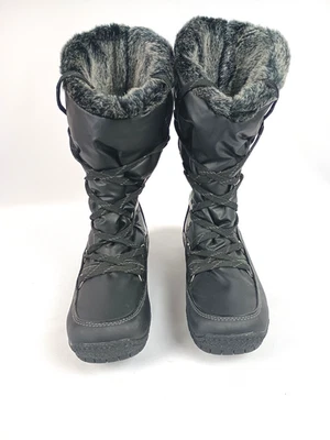 Sporto Charley Faux Fur Lined Snow Boots, Black-Womens- SIZE 8 - Image 1 of 4