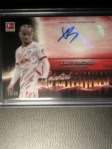 XAVI SIMONS #/99 AUTO SYMPHONY 2024-25 Topps MIDNIGHT BUNDESLIGA LEIPZIG - Picture 1 of 1