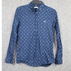 Gucci Monogram Uomo Bottoni Manica Lunga Slim Fit Taglia S Blu - Foto 1 di 9
