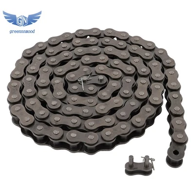 #100 Roller Chain × 10 feet + 2 Connecting Links + Carbon Steel - Image 1 of 4