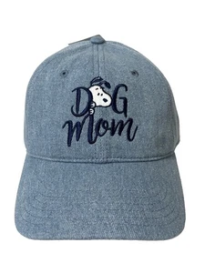 Peanuts Snoopy Dog Mom Hat Denim Blue Adjustable Strapback Embroidered NWT - Picture 1 of 9