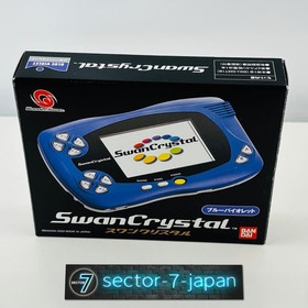 Bandai WonderSwan Swan Crystal Blue Violet Console System Excellent Condition JP