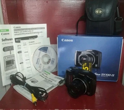 Cámara digital Canon PowerShot SX100IS de colección 8,0 mp funciona Power Shot SX100 IS Foto 1 de 4