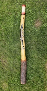 Instrumento musical aborigen pintado a mano eucalipto didgeridoo australiano hecho a mano - Imagen 1 de 16