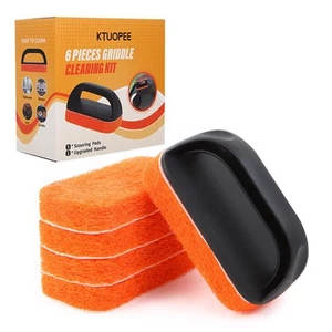 Upgraded 6-Piece Griddle Cleaning Kit for Blackstone, Flat Top Grill Cleaner ... - Picture 1 of 7