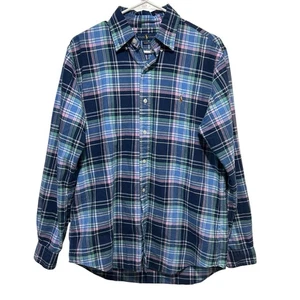 Polo Ralph Lauren Hemd Herren mittelblau rosa Knopfleiste kariert Classic Fit " - Bild 1 von 6