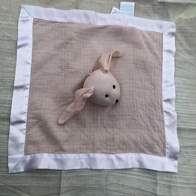 Manta de seguridad Aden + Anais Pink Bunny Baby Lovey Musy Mate muselina satinada Foto 1 de 4