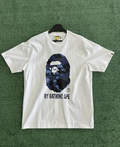 Size L - Bathing Ape Camo Big Ape Head Navy tee - Picture 1 of 3
