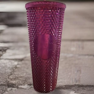 Starbucks Tumbler Venti 24oz Pink Purple Berry Studded Bling Herbst 2021 ohne Strohhalm - Bild 1 von 10