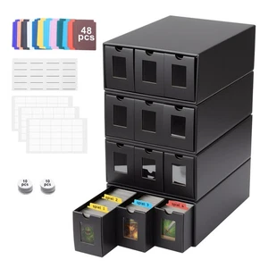 Premium Sammelkarten-Aufbewahrungsbox Trading Card Organizer 48 Farb-Trennwänden - Bild 1 von 7