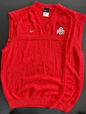 Jim Tressel Signed Autographed Ohio State Buckeyes Nike Sweater Vest Psa/Dna Coa - Image 1 of 3