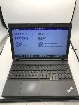 Lenovo ThinkPad L540 Intel Core i3-4000M 2.4GHz 15" Laptop NO HDD/BATT -MZ - Image 1 of 4
