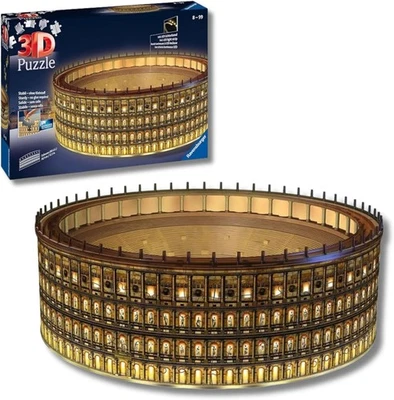 Ravensburger Puzzle 3D Colosseo Night Edition 216 Pz 11148 - Immagine 1 di 4