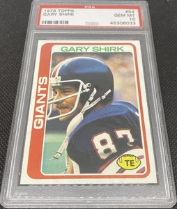 1978 Topps Football Gary Shirk #54 Giants PSA 10 Gem Mint POP 23 45306033 - Picture 1 of 2