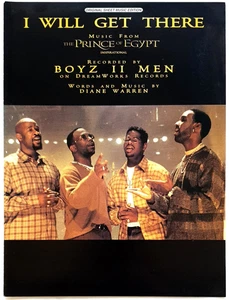 Boyz II Men - I Will Get There (Fr. Prince Of Egypt) 1998 Orig USA Sheet Music - Picture 1 of 1