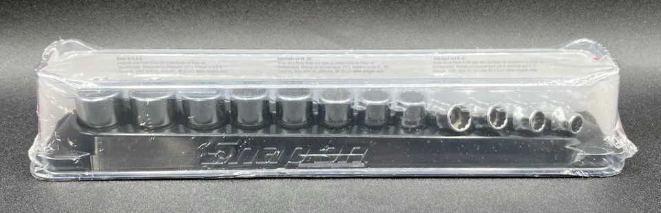 SNAP-ON 212FMY 12PC 3/8" DRIVE METRIC SHALLOW 12PT SOCKET SET 8-19 M (MVP033965) - Image 1 of 3