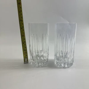 2 Lenox Vertical Cut Highball Tumbler Glasses Retired - Picture 1 of 11
