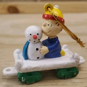 Adorno de Navidad Tren Cacahuetes De Colección Linus Muñeco de Nieve Whitman's Charlie Brown - Imagen 1 de 9