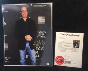 JERRY SEINFELD SIGNED HUGE 16X20 PHOTO +COA FUNNY COMEDIAN LEGEND PSA LETTER - Picture 1 of 3