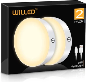 3000K Dimmable Touch Lights, Battery Rechargeable Tap Lights, Magnet Stick on Cl - Picture 1 of 12