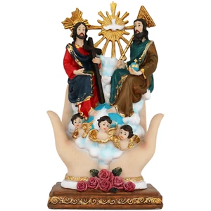 Santísima Trinidad 9" Padre,Hijo Y Espiritu Santo Resin Religious Figure - Picture 1 of 4