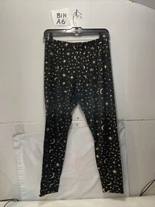 Leggings No Boundaries Negro Dorado Estrellas y Lunas Junior’s talla L - Imagen 1 de 3