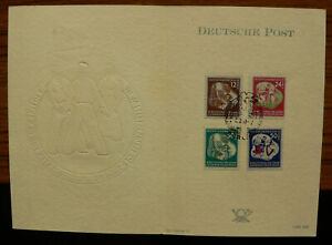 DDR FDC-Brief mit Mi. 289/292, amtl. Faltblatt vom 3. 8. 1951, Kat.Wert 55€ #063