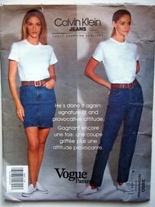 Vogue 2850 - jeans or jean skirt pattern by Calvin Klein - Picture 1 of 3
