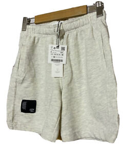 ⚫️ Zara NWT Boys Size 8 Light Gray Shorts Cotton Blend Comfy Soft