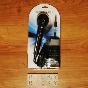 Signalex Microphone - 3.5mm Jack /2.7 Metre Cable + 6.3mm Adapter - New/Sealed - Picture 1 of 5