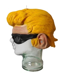 Maschera gangster Halloween lattice carta capelli Johnny Bravo stile Trump magia vintage 2002 - Foto 1 di 5