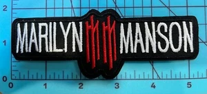MARILYN MANSON - ROCK  Embroidered Iron On Patch - 5.5 in. Free Ship & Tracking - Picture 1 of 1