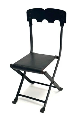 Antique Folk Art Folding Child's Iron & Steel Chair - Image 1 of 4