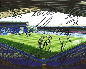 BIRMINGHAM F.C SIGNED 10x8 GROUND PHOTOx10+COA *JOTA*BOGA*N'DOYE*KIEFTENBELD* - Picture 1 of 1