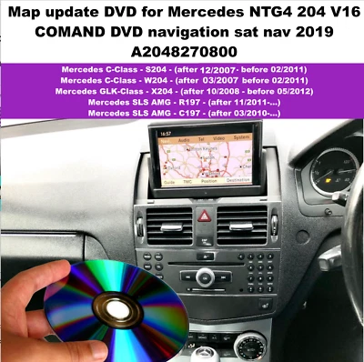 Map update for Mercedes NTG4 204 V16 COMAND DVD navigation sat nav 2019 - Image 1 of 2