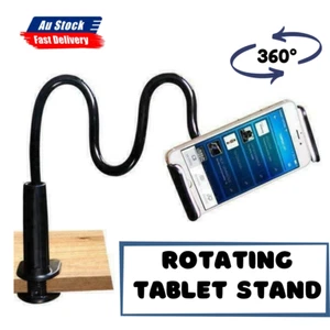 Black 360°Rotating Tablet Stand Holder Lazy Bed Desk Mount - Picture 1 of 8