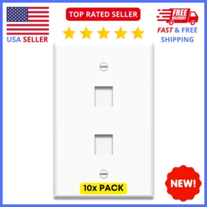 10X Larger Double Gang Wall Plate: Organize Cluttered Outlets - Picture 1 of 2