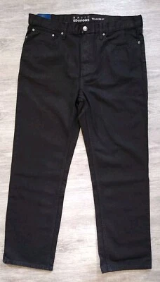 Basic Editions Men's Jeans 38X41 Relaxed Fit Straight Leg Black New. CB18 - Image 1 of 4