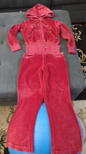 Escada Girls Outfit 8 Year Old ans Stature 126 Jacket & Pants Red Made In France - Picture 1 of 9