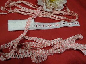 6m,10 couture art créatifs roses  ,galons ,vétements bébé  poupon etc  literie  - Imagen 1 de 2