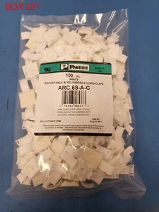 ( 100 Pcs ) Lot- ARC.68-A-C Panduit Cable Clamps and Clips Clamp W/ Adhesive - Picture 1 of 2