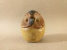 Handcarved Itali Real Alabaster Owl Round Paperweight 5Cms X 5Cms Approximately