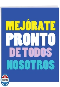 NobleWorks, Big Mejorate Pronto - Jumbo Spanish Get Well Soon Card (8.5 x 11 - Picture 1 of 5