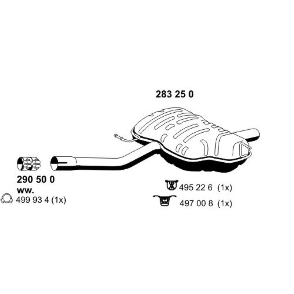 Ernst Silencieux Pour BMW 3 Série Compact 316 TI 318 283250 - Photo 1/1