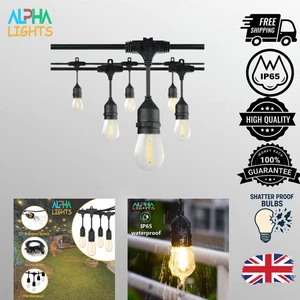 Außen LED Girlande Lichter 48FT Wasserdicht IP65 für Garten Terrasse Veranstaltungen - Bild 1 von 11