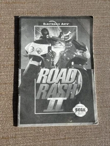 Road Rash II 2 Sega Genesis Instruction Manual Only 714605 Authentic DAMAGED - Picture 1 of 10