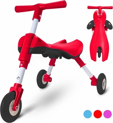 Tricycle for Toddlers 1-3 Years Old – Foldable – Red  - Immagine 1 di 4
