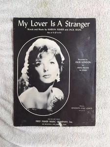 My Lover Is a Stranger 1964 Sheet Music Julie London Marvin Fisher Jack Segal - Picture 1 of 3